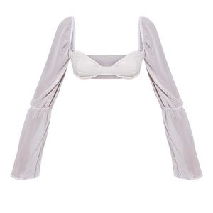 Plt faux leather mesh crop NWT